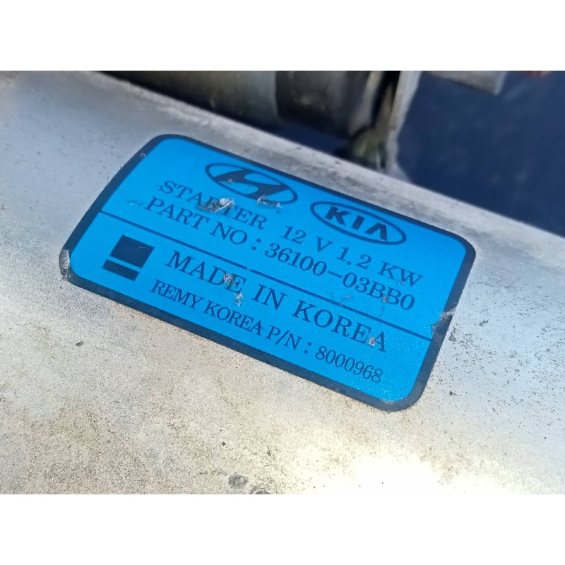Recambio de motor arranque para kia rio (yb) concept referencia OEM IAM 3610003BB0 80000968 