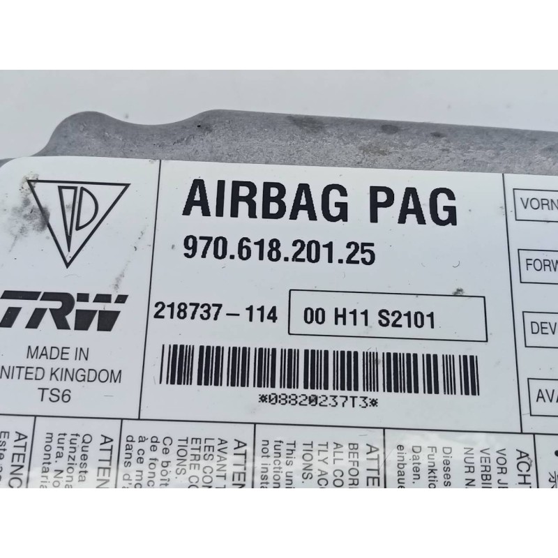 Recambio de centralita airbag para porsche panamera 4 s referencia OEM IAM 97061820125  E3-B6-50-5