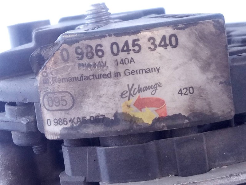 Recambio de alternador para volkswagen golf plus (5m1) sportline referencia OEM IAM 0986045340 0986XA6067 