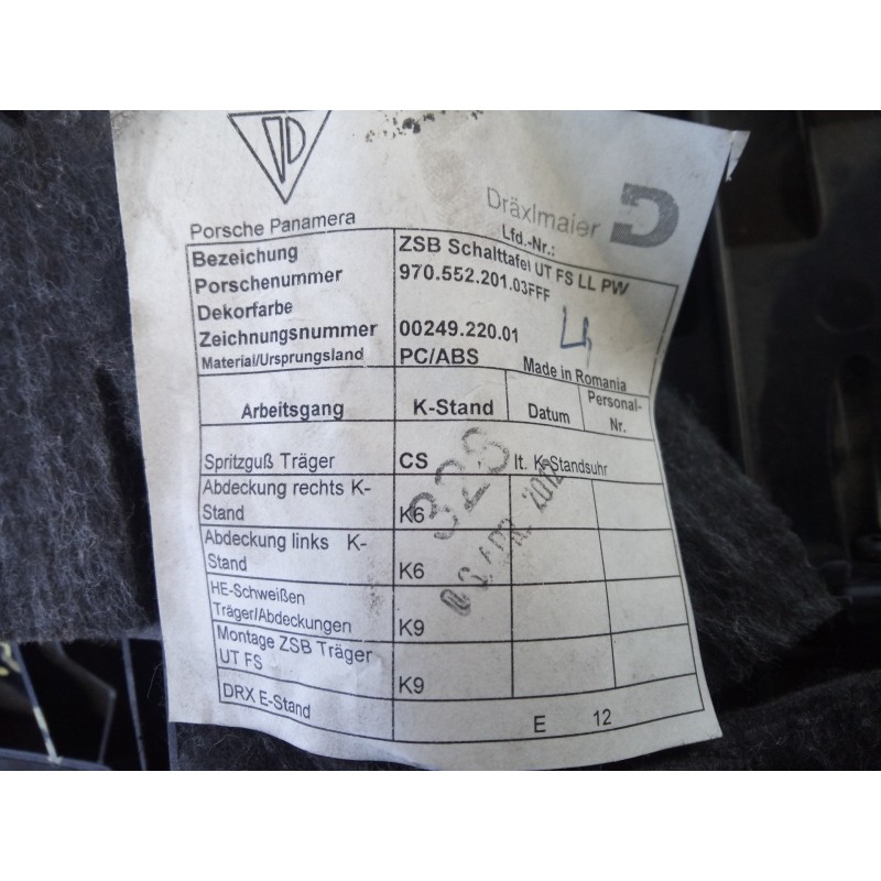 Recambio de airbag delantero derecho para porsche panamera 4 s referencia OEM IAM 0024922001  P2-A3-13