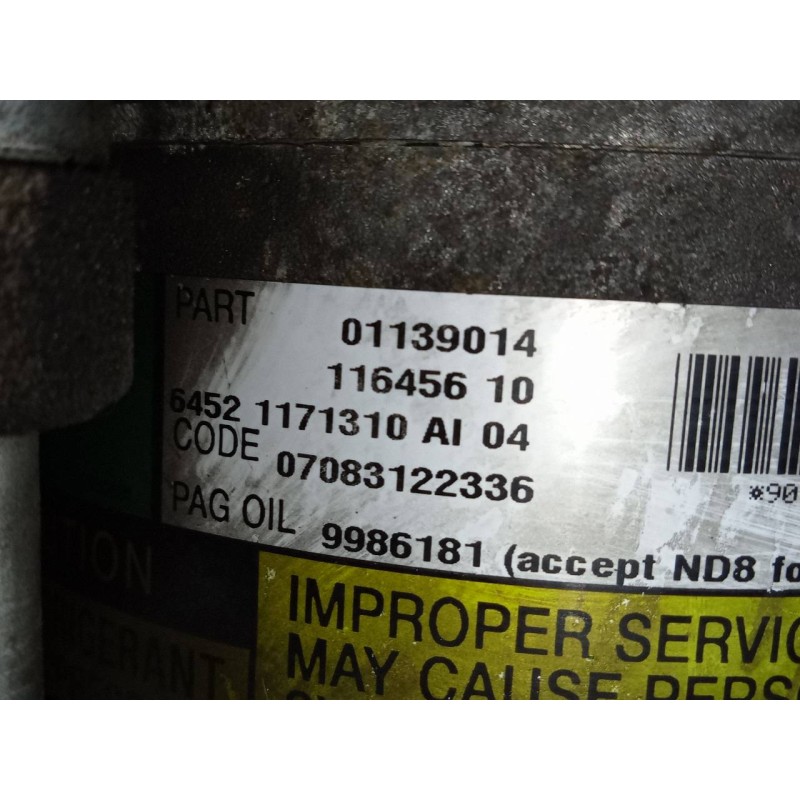 Recambio de compresor aire acondicionado para bmw mini (r50,r53) cooper referencia OEM IAM 11645610  