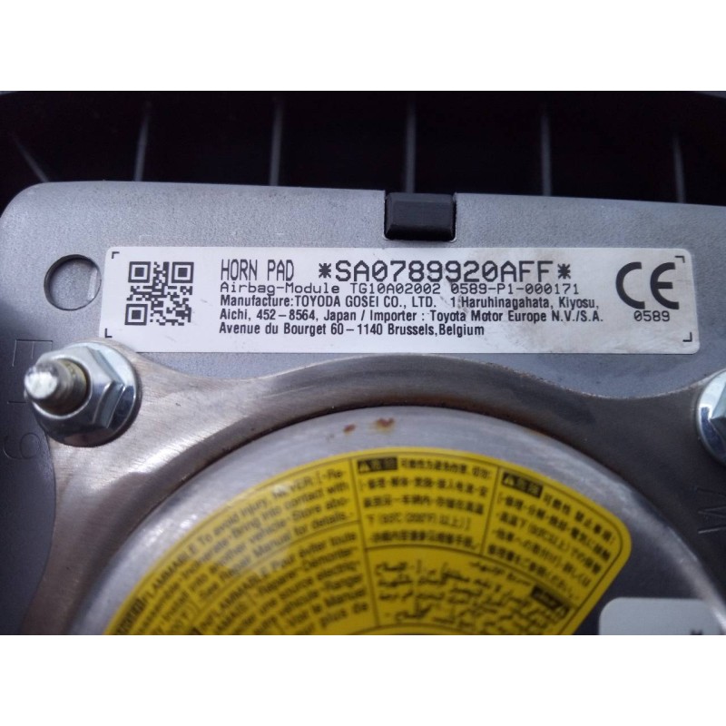 Recambio de airbag delantero izquierdo para toyota prius+ eco referencia OEM IAM SA0789920AFF  E2-B4-39-1