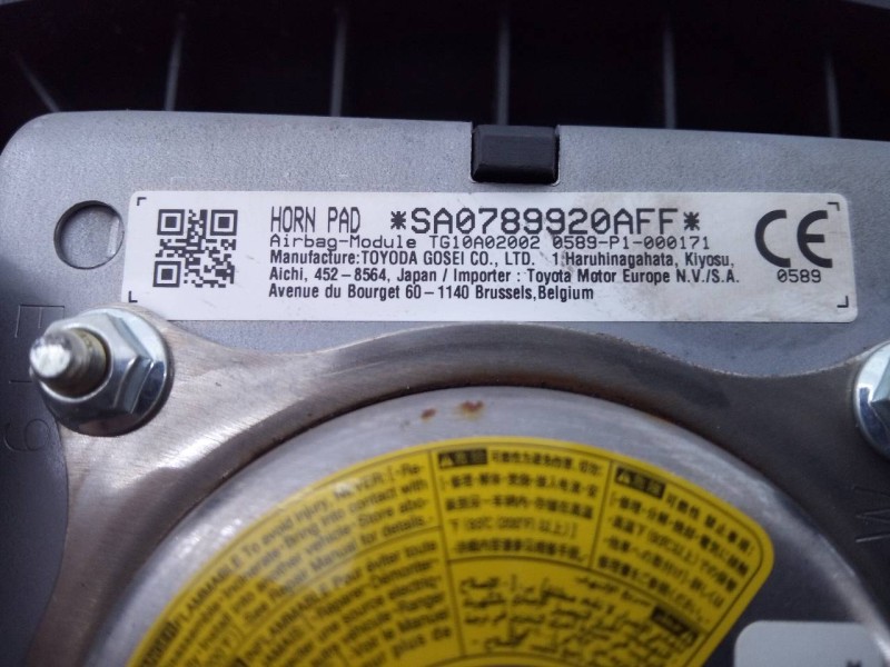 Recambio de airbag delantero izquierdo para toyota prius+ eco referencia OEM IAM SA0789920AFF  E2-B4-39-1