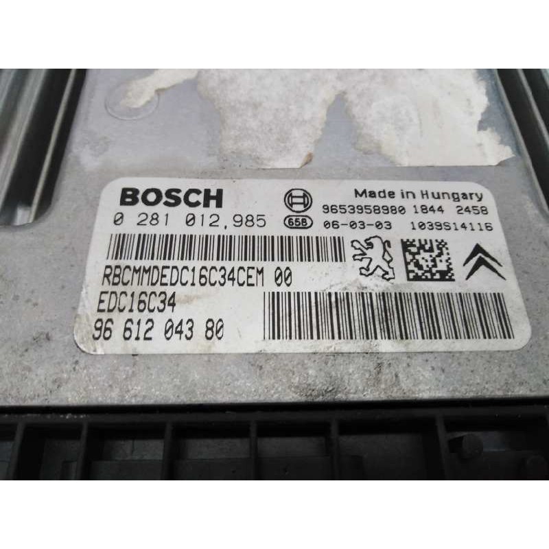 Recambio de centralita motor uce para citroen c4 coupe lx referencia OEM IAM 0281012985 9661204380 E3-B2-35-2