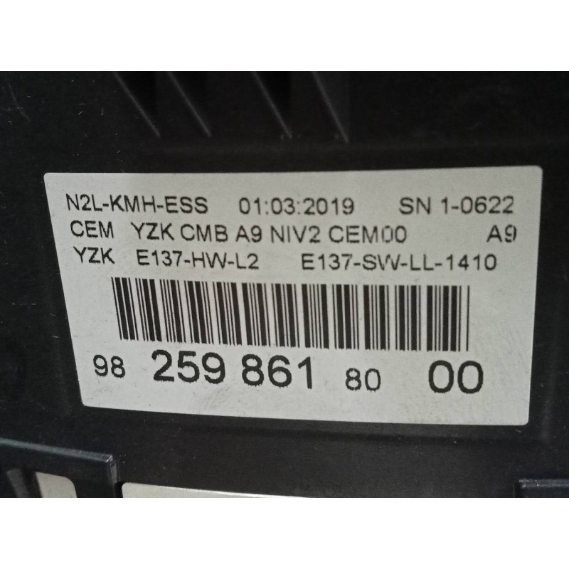 Recambio de cuadro instrumentos para peugeot 2008 (--.2013) access referencia OEM IAM 9825986180  E3-B2-43-1