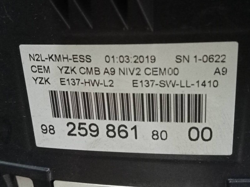Recambio de cuadro instrumentos para peugeot 2008 (--.2013) access referencia OEM IAM 9825986180  E3-B2-43-1