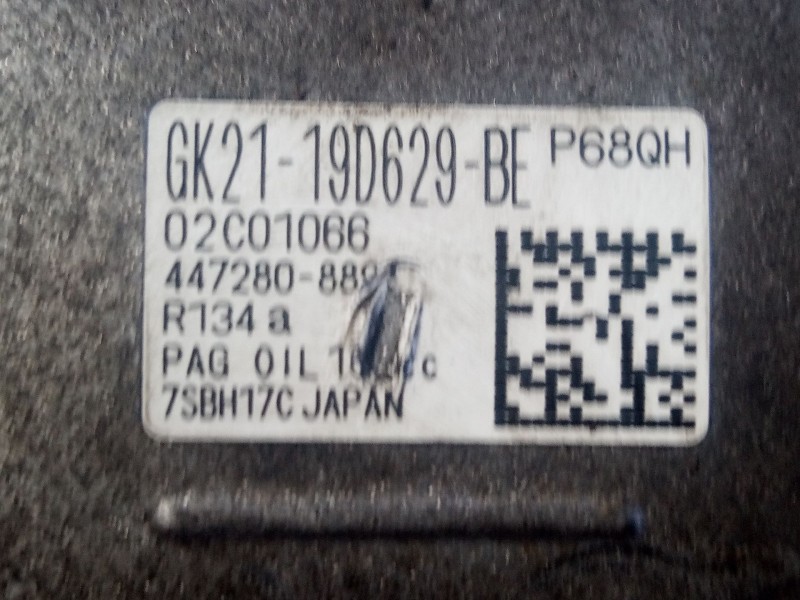 Recambio de compresor aire acondicionado para ford transit custom kasten panther referencia OEM IAM GK2119D629BE 4472808891 