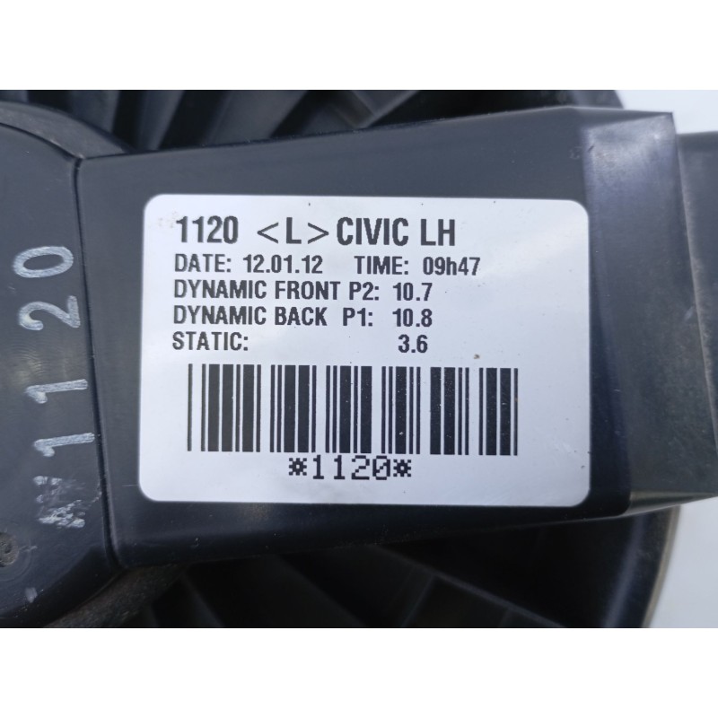 Recambio de ventilador calefaccion para honda civic (fk) 2.2 i-dtec sport referencia OEM IAM   