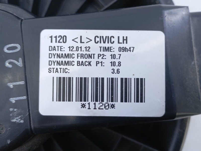 Recambio de ventilador calefaccion para honda civic (fk) 2.2 i-dtec sport referencia OEM IAM   