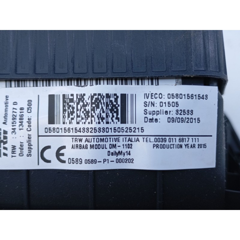 Recambio de airbag delantero izquierdo para iveco daily ka ka 35 s... radstand 3000 referencia OEM IAM 05801581543  