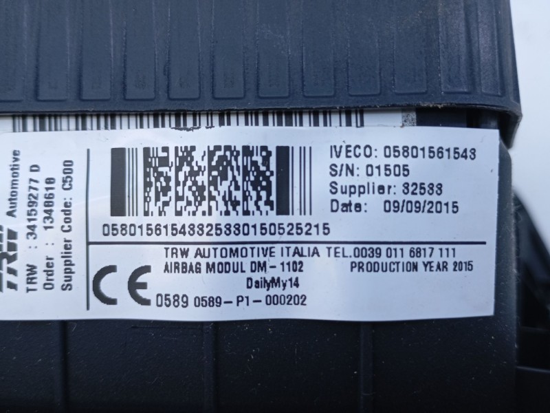 Recambio de airbag delantero izquierdo para iveco daily ka ka 35 s... radstand 3000 referencia OEM IAM 05801581543  