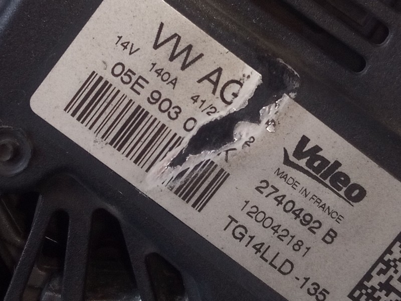 Recambio de alternador para skoda fabia combi familiar comfort referencia OEM IAM   