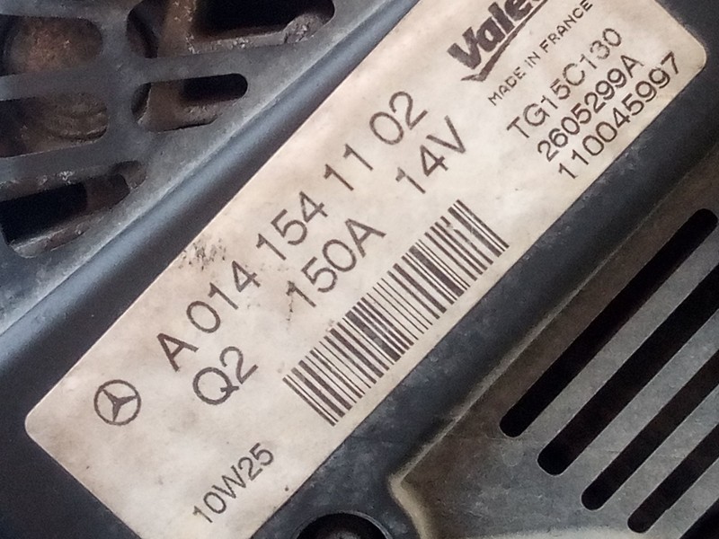Recambio de alternador para mercedes clase c (w204) lim. c 200 cdi referencia OEM IAM   