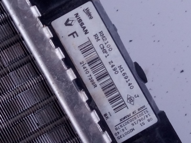 Recambio de radiador agua para renault kadjar limited referencia OEM IAM 214107399R RM2100M169140J 