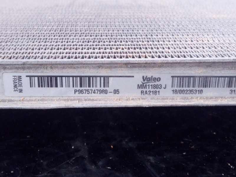 Recambio de radiador agua para peugeot 3008 gt line referencia OEM IAM   