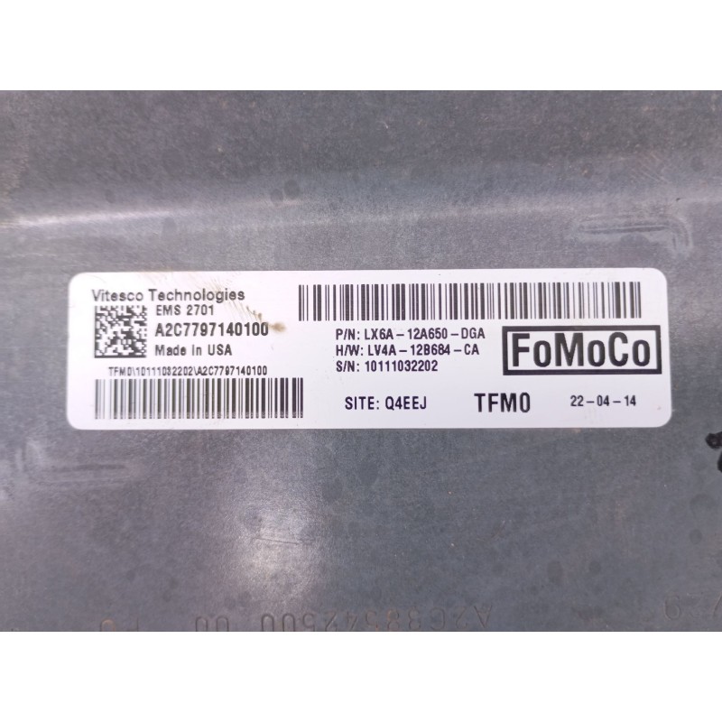 Recambio de centralita motor uce para ford kuga st-line referencia OEM IAM LX6A12A650DGA LV4A12B684CA 