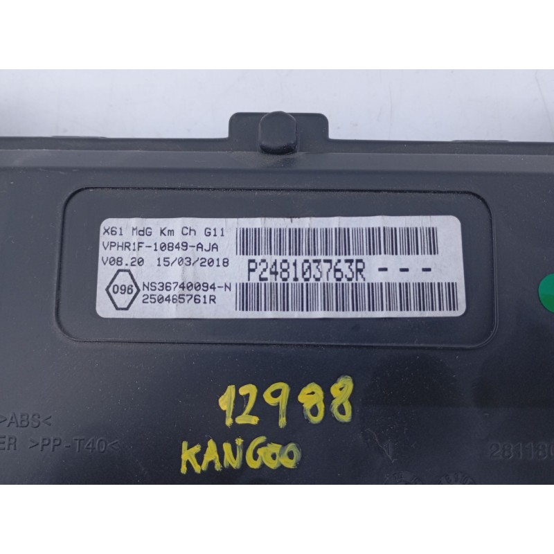 Recambio de cuadro instrumentos para renault kangoo expression referencia OEM IAM 250465761R  