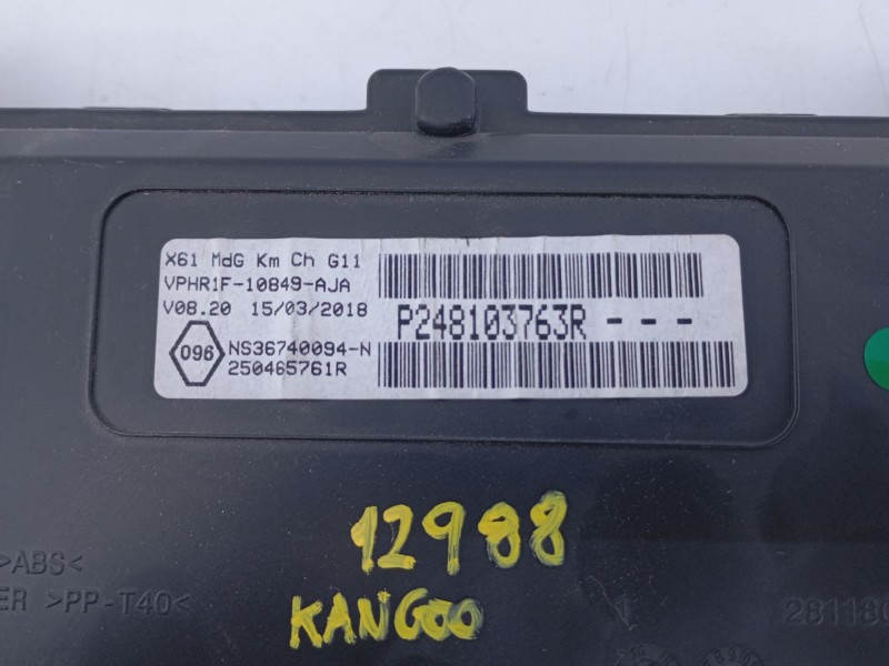 Recambio de cuadro instrumentos para renault kangoo expression referencia OEM IAM 250465761R  