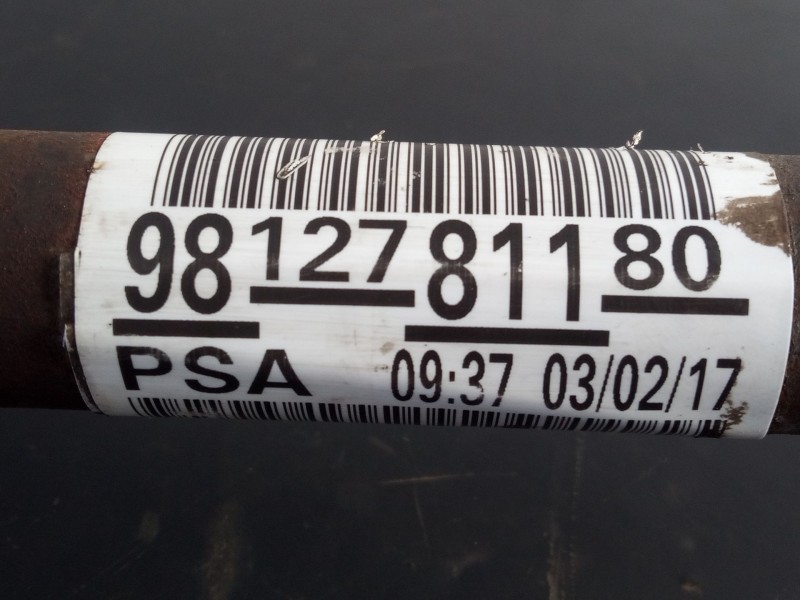 Recambio de transmision delantera izquierda para peugeot partner tepee 1.6 bluehdi 100 referencia OEM IAM 9812781180  