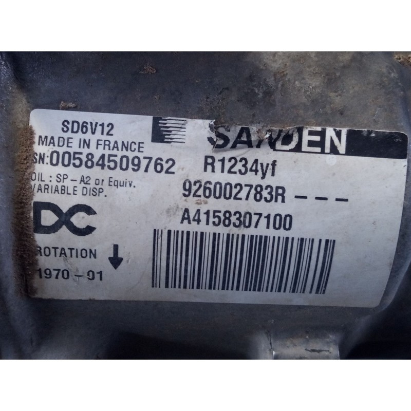 Recambio de compresor aire acondicionado para renault kangoo express referencia OEM IAM 926002783R 00584509762 