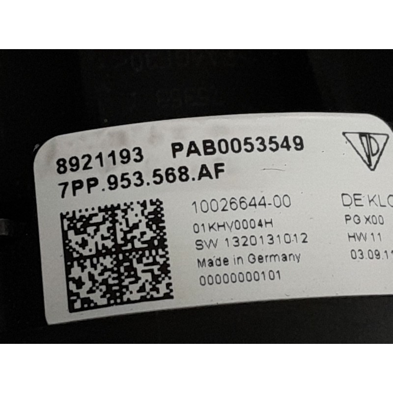 Recambio de anillo airbag para porsche panamera (970) 3.0 d referencia OEM IAM   