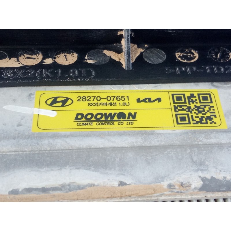 Recambio de intercooler para hyundai kona 2 1.0 tgdi referencia OEM IAM   