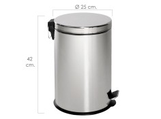 Recambio de ferreteria para universal accesorios papelera maurer inoxidable 12 litros ø 25 x 42 cm referencia OEM IAM 05421198 N