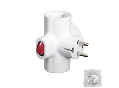 Recambio de ferreteria para universal acc.electricos adaptador / ladron triple schuko 16 a 250v con interruptor referencia OEM I