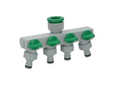 Recambio de ferreteria para universal acc. tienda adaptador manguera plastico 3/4 - 1´´ 4 vias referencia OEM IAM 08060343 NUEVO