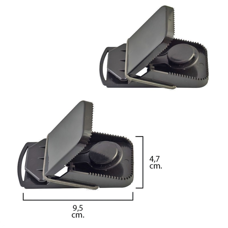 Recambio de ferreteria para universal tienda trampa ratones plastico 9.5 x 4.7 cm. (bolsa 2 unidades) referencia OEM IAM 1404101