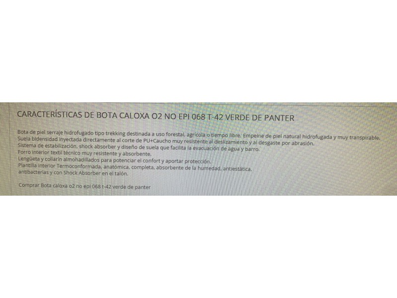 Recambio de ferreteria para universal calzado caloxa o2 no epi 068 verde de panter referencia OEM IAM 16608004 NUEVO T1-3-B6-1