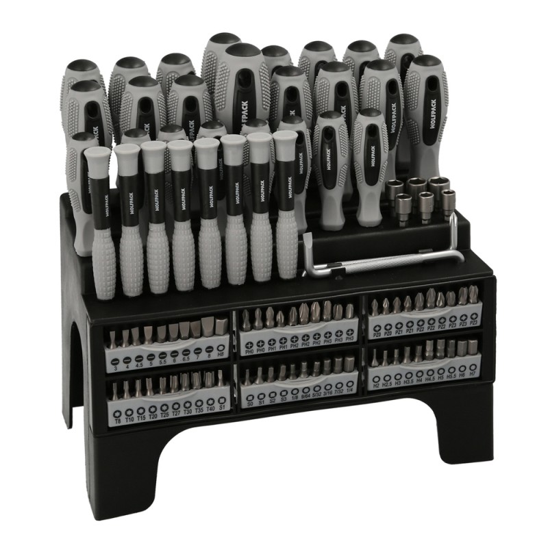 Recambio de ferreteria para universal tienda juego de destornilladores / destorpuntas 100 piezas con soporte referencia OEM IAM 