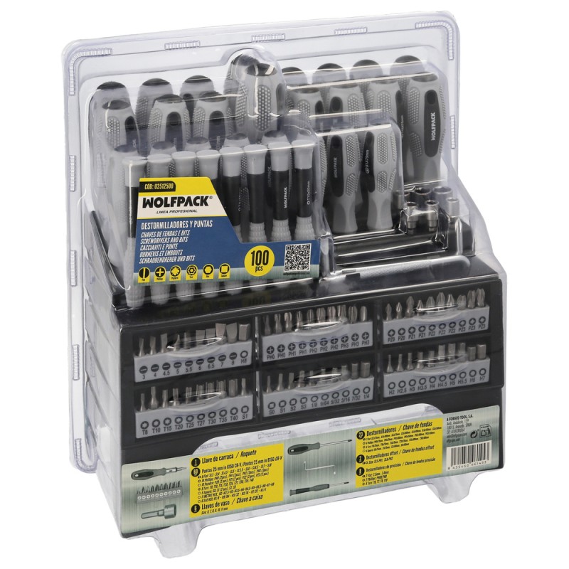 Recambio de ferreteria para universal tienda juego de destornilladores / destorpuntas 100 piezas con soporte referencia OEM IAM 