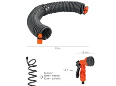 Recambio de ferreteria para universal acce. riego manguera autoenroscable con conectores 15 metros referencia OEM IAM 08070851 N 2