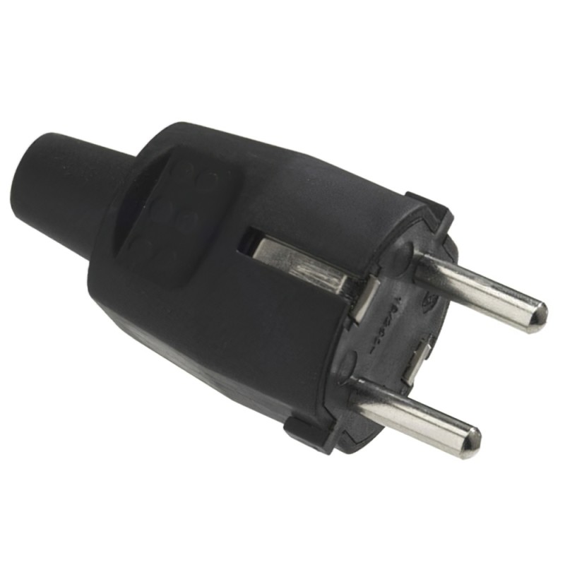 Recambio de ferreteria para universal acc.electricos clavija / enchufe toma tierra goma 4,8 mm. negro (industrial) referencia OE