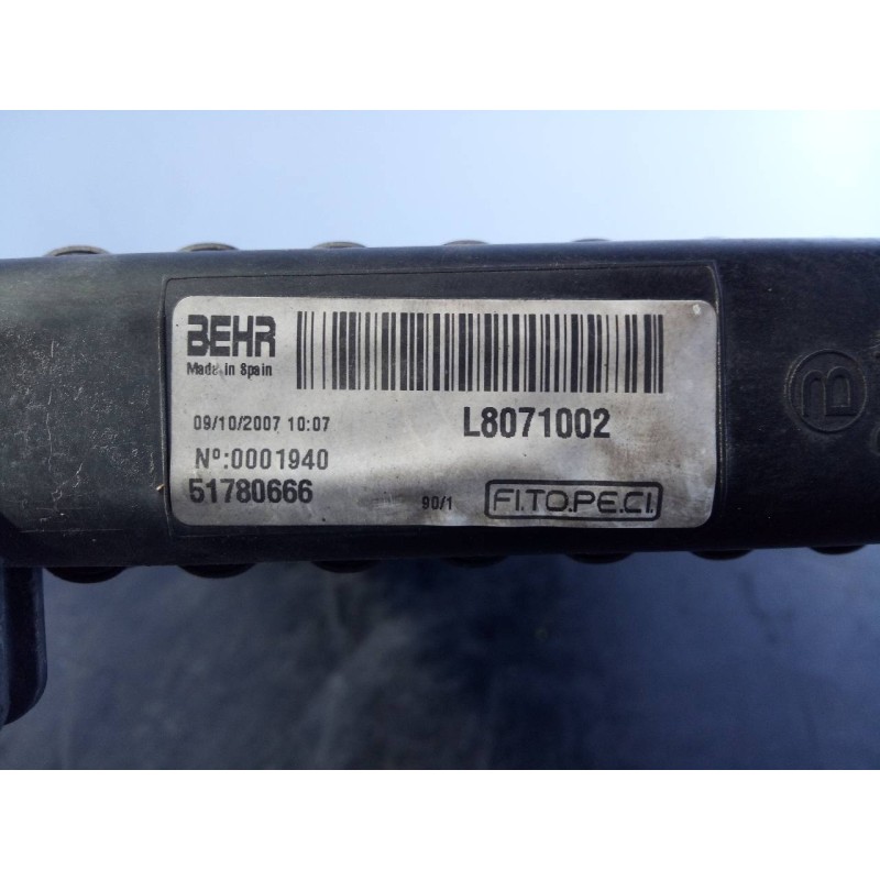 Recambio de radiador agua para citroën nemo sx referencia OEM IAM 51780666 L8071002 P2-A6-18