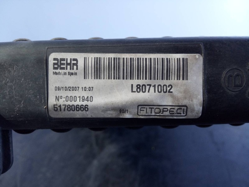 Recambio de radiador agua para citroën nemo sx referencia OEM IAM 51780666 L8071002 P2-A6-18