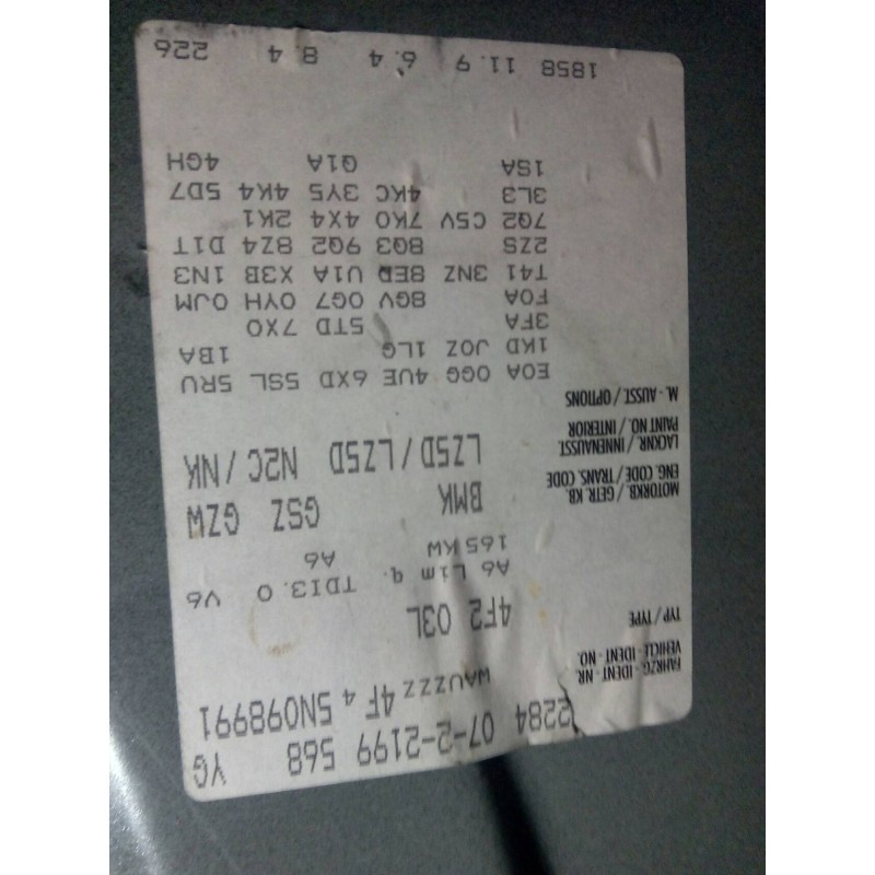 audi a6 berlina (4f2) del año 2005