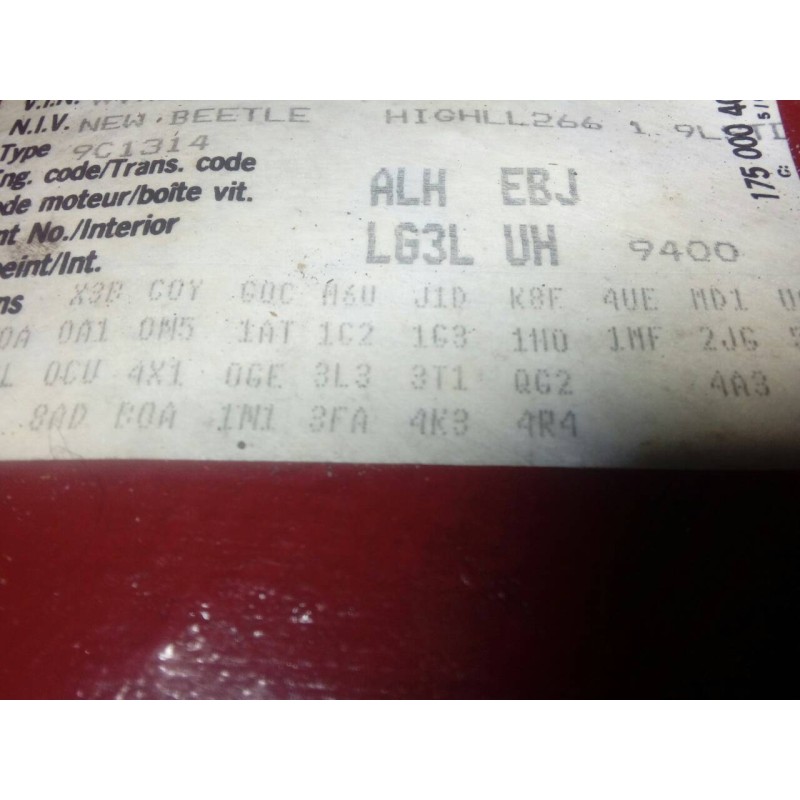 volkswagen new beetle (9c1/1c1) del año 1998