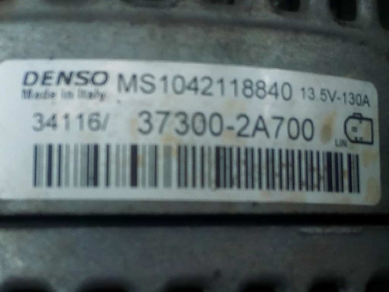 Recambio de alternador para hyundai tucson essence bluedrive 2wd referencia OEM IAM 373002A700 MS1042118840 P3-A4-4-5