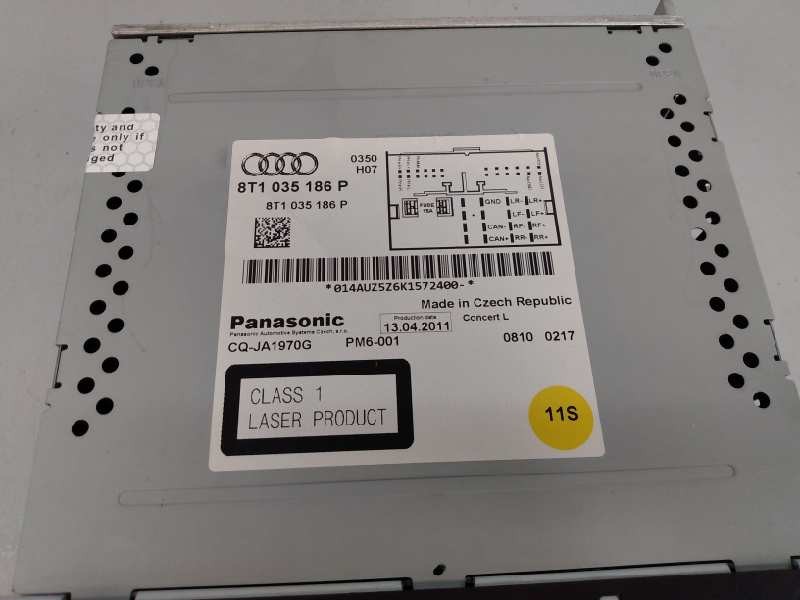 Recambio de sistema audio / radio cd para audi a5 sportback (8t) 2.0 tdi quattro (125kw) referencia OEM IAM 8T1035186P AUZ5Z6K15