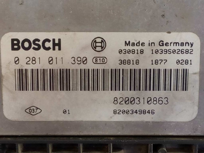 Recambio de centralita motor uce para renault scenic ii 1.9 dci diesel referencia OEM IAM 0281011390 8200310863 E2-A1-43-2