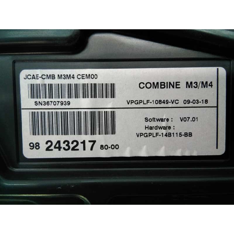 Recambio de cuadro instrumentos para citroën c-elysée feel referencia OEM IAM 9824321780  E3-B2-40-2