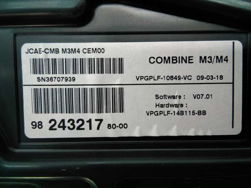 Recambio de cuadro instrumentos para citroën c-elysée feel referencia OEM IAM 9824321780  E3-B2-40-2