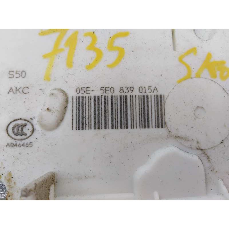 Recambio de cerradura puerta trasera izquierda para skoda spaceback (5h) ambition referencia OEM IAM 5E0839015A  E1-A5-40-2