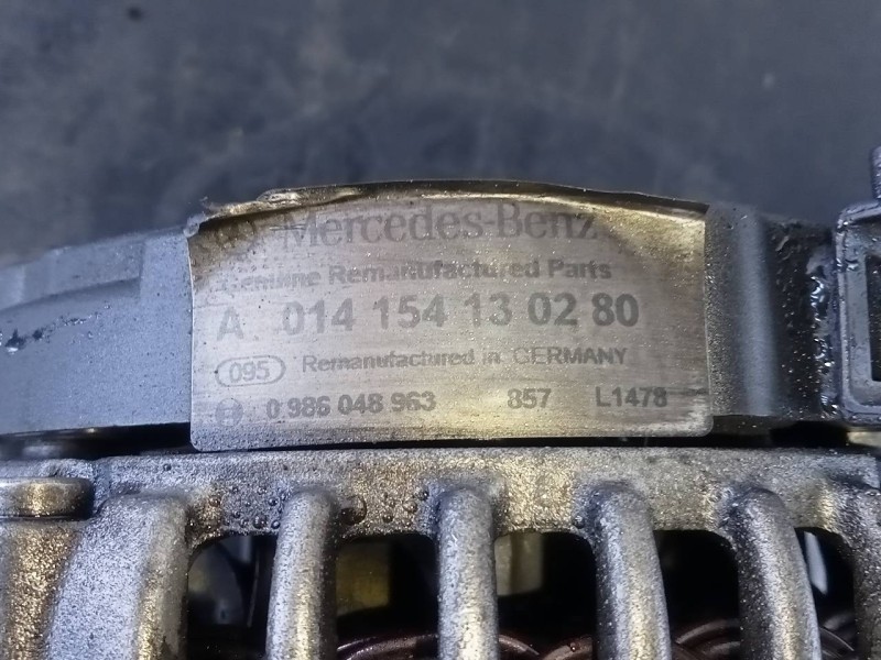 Recambio de alternador para mercedes-benz clase s (w221) berlina 320 / 350 cdi (221.022) referencia OEM IAM A014154130280 098604