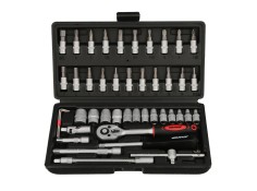 Recambio de juego herramientas de carraca para universal tienda / herramientas juego de llaves de vaso y puntas 1/4´´ 46 piezas 