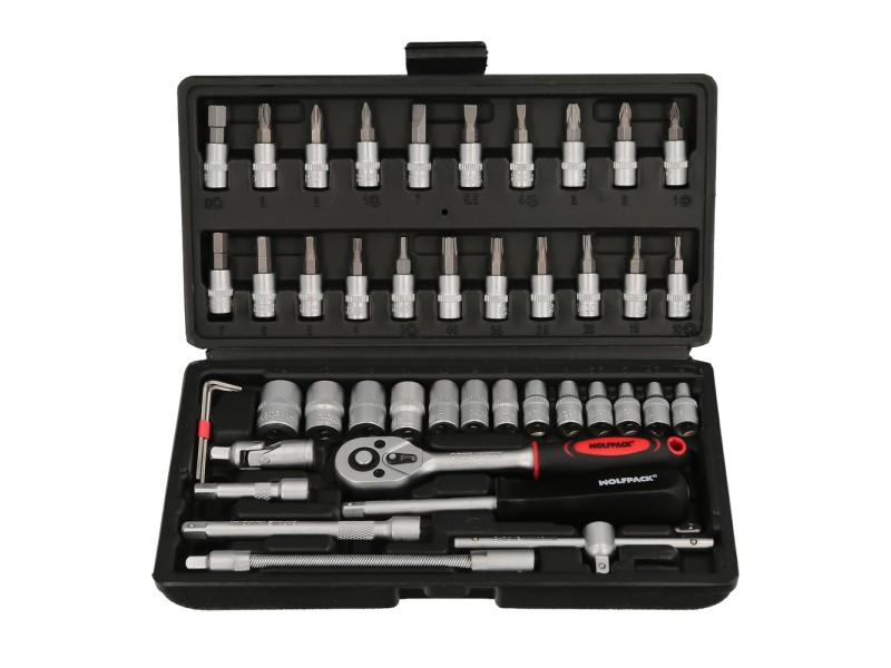 Recambio de juego herramientas de carraca para universal tienda / herramientas juego de llaves de vaso y puntas 1/4´´ 46 piezas 