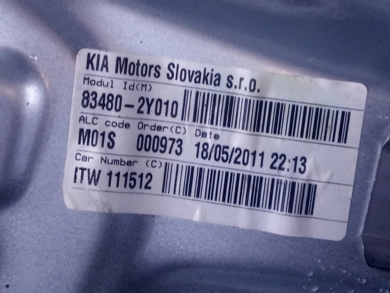 Recambio de elevalunas trasero derecho para hyundai ix35 style 2wd referencia OEM IAM 834802Y010 402353B P2-B4-8
