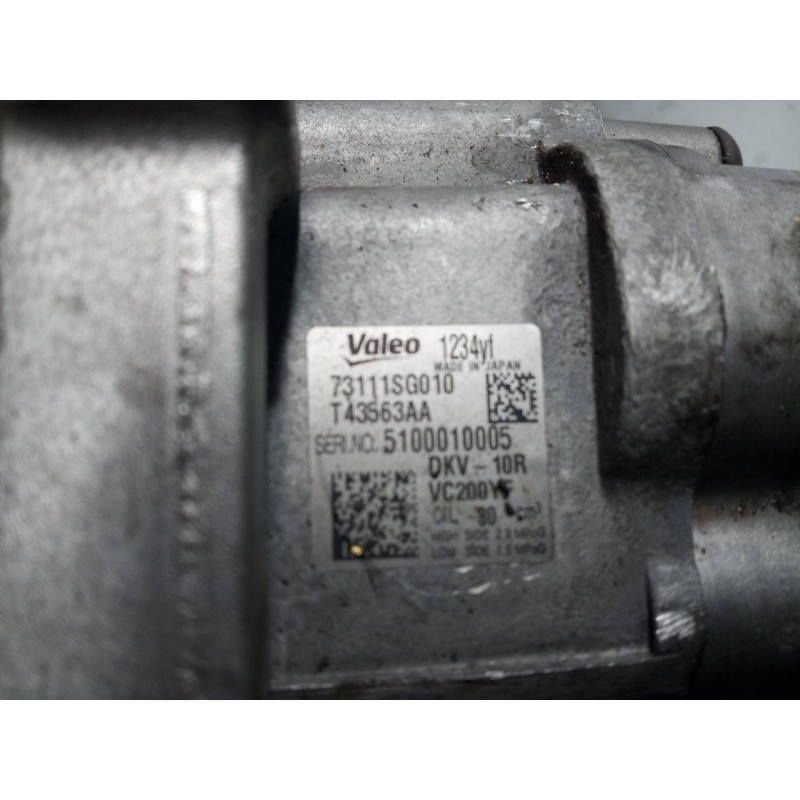 Recambio de compresor aire acondicionado para subaru xv exclusive referencia OEM IAM 73111SG010 T43563AA P3-B3-9-2